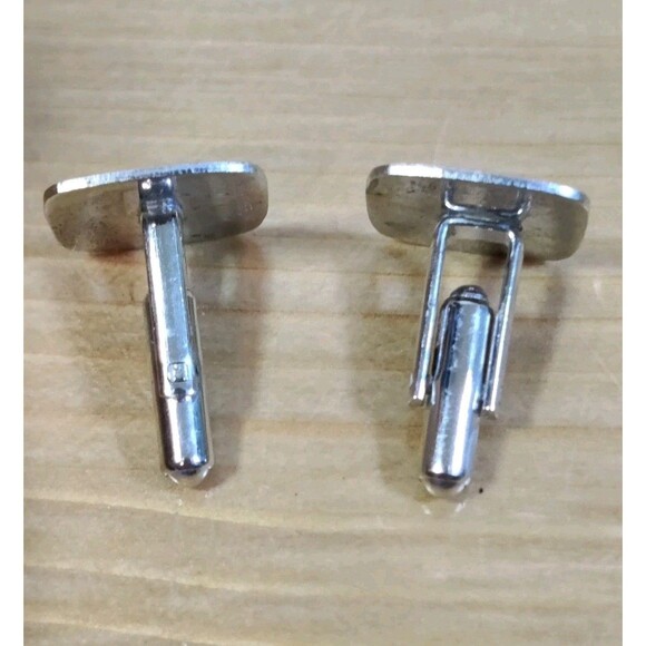 Vtg 925 Sterling Silver Top N.S. Meyer, NY Matte Finish Square Cufflinks - Picture 9 of 12